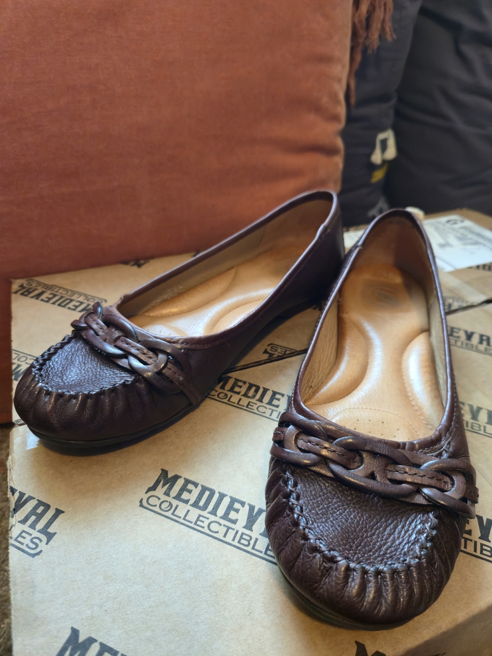 Nurture Brown Leather Flats